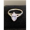 Image 4 : 340 -- PLATINUM PLATED 1 CARAT MARQUISE CUT