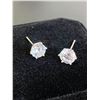 Image 1 : 342 -- PLATINUM PLATED .8 CARAT STUDS