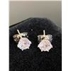 Image 2 : 342 -- PLATINUM PLATED .8 CARAT STUDS