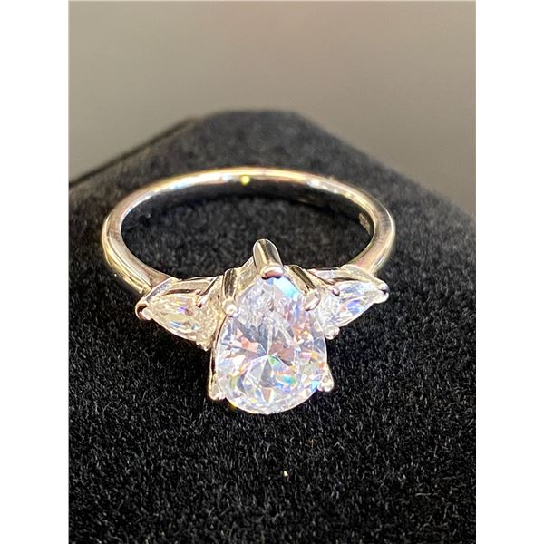 345 -- 2 CARAT PEAR CUT TRINITY RING