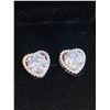 Image 1 : 346 -- 2 CARAT HALO HEART STUDS