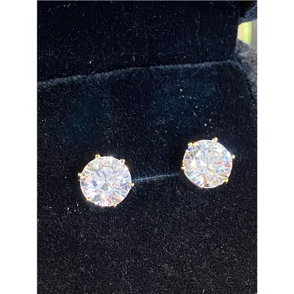 349 -- 14K GOLD PLATED 2 CARAT STUDS