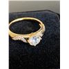 Image 3 : 352 -- 18K GOLD PLATED 1 CARAT RING