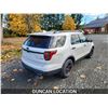Image 10 : DUNCAN - 2016 FORD EXPLORER, WHITE, 191418 KMS, FOUR WHEEL DRIVE. - DA53977