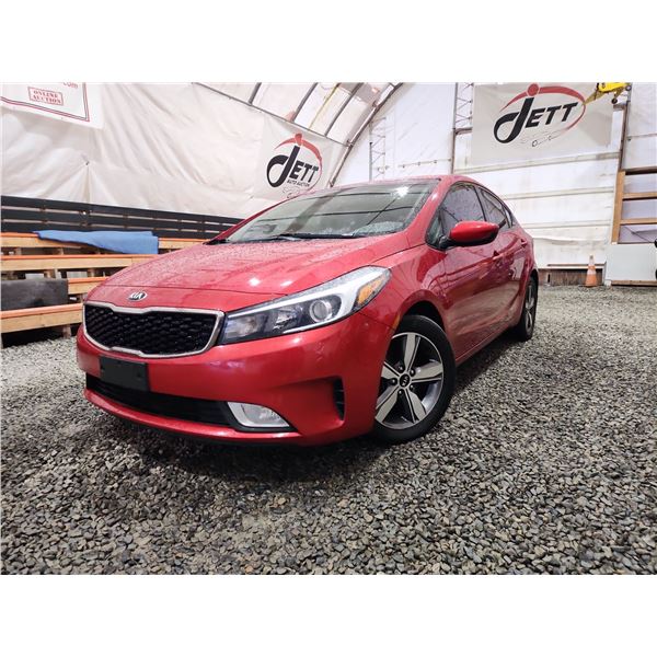 PARKSVILLE - 2018 KIA FORTE LX, RED, 182941 KMS, FRONT WHEEL DRIVE. - D170156