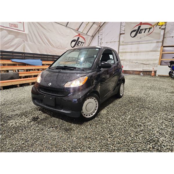 PARKSVILLE - 2009 SMART FORTWO, BLACK, 107051 KMS, REAR WHEEL DRIVE. - D252406