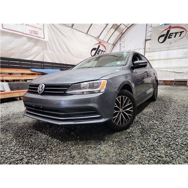 PARKSVILLE - 2015 VW JETTA, GREY, 207815 KMS, FRONT WHEEL DRIVE. - D214924