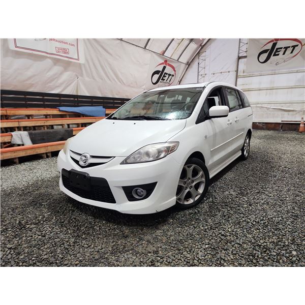 PARKSVILLE - 2009 MAZDA 5, WHITE, 298516 KMS, FRONT WHEEL DRIVE. - D331345