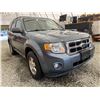 Image 8 : PARKSVILLE - 2011 FORD ESCAPE, BLUE, 235559 KMS, FRONT WHEEL DRIVE. - DB62431