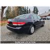 Image 9 : DUNCAN - 2003 HONDA ACCORD, BLACK, 257108 KMS, FRONT WHEEL DRIVE. - D801855