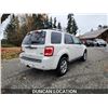 Image 9 : DUNCAN - 2010 FORD ESCAPE, WHITE, 240958 KMS, 4X4. - DB86467