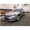 Image 1 : PARKSVILLE - 2014 VW PASSAT S, GREY, 134694 KMS, FRONT WHEEL DRIVE. - D096832