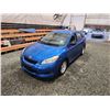Image 4 : PARKSVILLE - 2009 TOYOTA MATRIX, BLUE, 231048 KMS, FRONT WHEEL DRIVE NO RESERVE - D046899