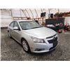 Image 9 : PARKSVILLE - 2011 CHEVY CRUZE, SILVER, 210648 KMS, FRONT WHEEL DRIVE. - D170323