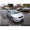 Image 6 : DUNCAN - 2010 HONDA CIVIC, GREY, 238192 KMS, FRONT WHEEL DRIVE. - D505312