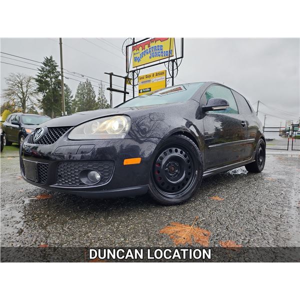 DUNCAN - 2007 VOLKSWAGEN GOLF GTI, BLACK, 247048 KMS, FRONT WHEEL DRIVE. - D095091