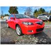 Image 5 : DUNCAN - 2007 MAZDA 3, RED, 213959 KMS, FRONT WHEEL DRIVE. - D710865