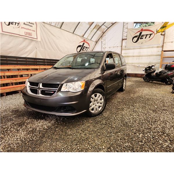 PARKSVILLE - 2015 DODGE GRAND CARAVAN, GREY,  105622KMS, "NO RESERVE". - D747255