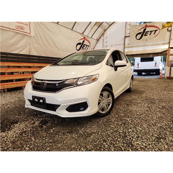 PARKSVILLE - 2019 HONDA FIT, WHITE, 81155 KMS, FRONT WHEEL DRIVE. NO RESERVE. - D101209