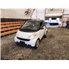 Image 3 : PARKSVILLE - 2011 SMART FORTWO PURE, WHITE, 57975 KMS, "NO RESERVE" D482901