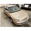 Image 10 : PARKSVILLE- 2000 HONDA ACCORD, GOLD, 50343 KMS, FRONT WHEEL DRIVE. - D818885