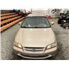 Image 7 : PARKSVILLE- 2000 HONDA ACCORD, GOLD, 50343 KMS, FRONT WHEEL DRIVE. - D818885
