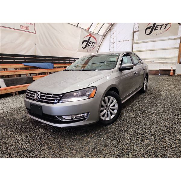PARKSVILLE - 2014 VW PASSAT S, GREY, 134694 KMS, FRONT WHEEL DRIVE. - D096832