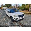 Image 6 : DUNCAN - 2016 FORD EXPLORER, WHITE, 191418 KMS, FOUR WHEEL DRIVE. - DA53977