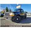 Image 1 : DUNCAN - 2000 FORD RANGER, BLACK, 145252 KMS, REAR WHEEL DRIVE. - DA74130