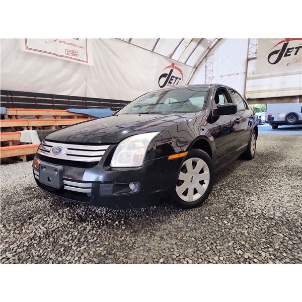 PARKSVILLE - 2007 FORD FUSION, BLACK, 270160 KMS, FRONT WHEEL DRIVE. - B229226