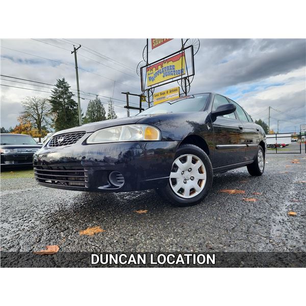 DUNCAN - 2002 NISSAN SENTRA, BLACK, 179416 KMS, "NO RESERVE" - J595989