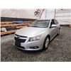 Image 3 : PARKSVILLE - 2011 CHEVY CRUZE, SILVER, 210648 KMS, FRONT WHEEL DRIVE. - D170323