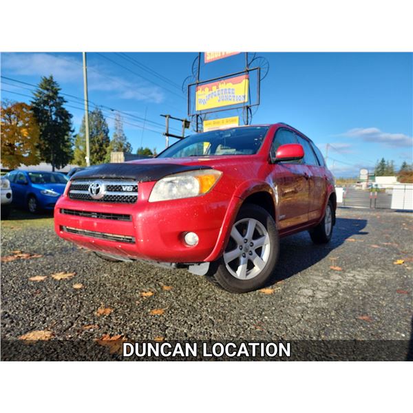 DUNCAN - 2008 TOYOTA RAV4, RED, 276754 KMS, FOUR WHEEL DRIVE. - D044752