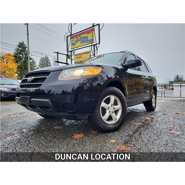 DUNCAN - 2007 HYUNDAI SANTA FE, BLACK, 277723 KMS, FRONT WHEEL DRIVE. - D011664