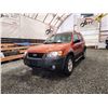 Image 2 : PARKSVILLE - 2006 FORD ESCAPE, ORANGE, 145241 KMS, FOUR WHEEL DRIVE. - DA15719