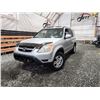Image 1 : PARKSVILLE - 2002 HONDA CRV, SILVER, 310653 KMS, FOUR WHEEL DRIVE. - B807145