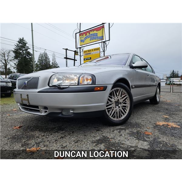 DUNCAN - 2000 VOLVO S80, GRAY, 137723 KMS, "NO RESERVE" - D113721