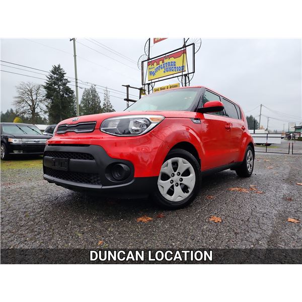 DUNCAN - 2018 KIA SOUL, RED, 167762 KMS, FRONT WHEEL DRIVE. - D155517