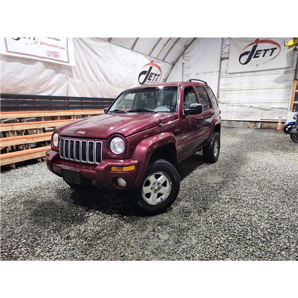 PARKSVILLE - 2002 JEEP LIBERTY, RED, 261573 KMS, 4X4. - B109667