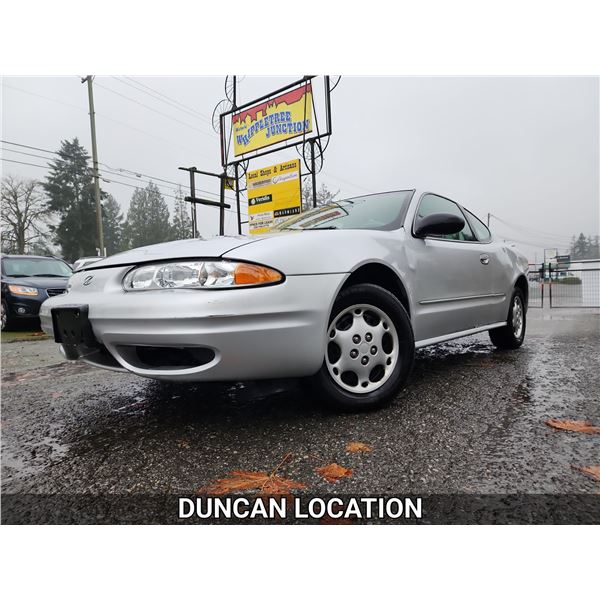 DUNCAN - 2002 OLDSMOBILE ALERO, SILVER, 76947 KMS, FRONT WHEEL DRIVE. - D265441