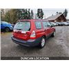 Image 10 : DUNCAN - 2008 SUBARU FORESTER, RED, 112275 KMS, ALL WHEEL DRIVE. - D727954