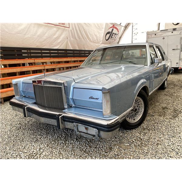 1983 LINCOLN CONTINENTAL, BLUE, 178355 KMS, "NO RESERVE"