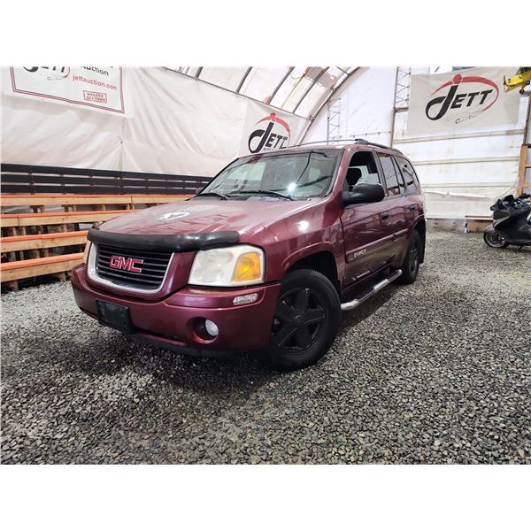 PARKSVILLE - 2002 GMC ENVOY, RED, 261712 KMS, 4X4. - D440784