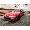 Image 1 : PARKSVILLE - 1993 ACURA INTEGRA, RED, 157726 KMS, FRONT WHEEL DRIVE. - D800102