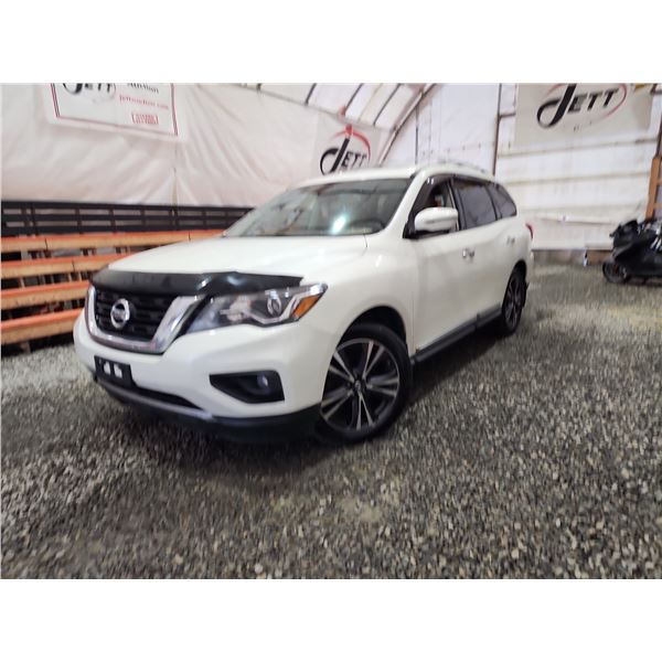 PARKSVILLE - 2017 NISSAN PATHFINDER, WHITE, 145562 KMS, 4X4. NO RESERVE. - D623883