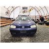 Image 5 : PARKSVILLE - 2000 VOLKSWAGEN GOLF, BLUE, 296816 KMS, FRONT WHEEL DRIVE. NO RESERVE. - D360855