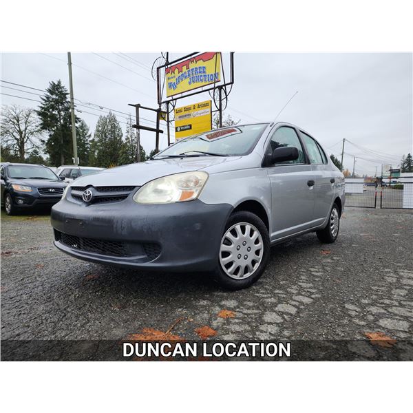 DUNCAN - 2005 TOYOTA ECHO, SILVER, 288331 KMS, FRONT WHEEL DRIVE. - J389737