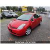 Image 2 : DUNCAN - 2006 TOYOTA PRIUS, RED, 75247 KMS, FRONT WHEEL DRIVE. - D227217