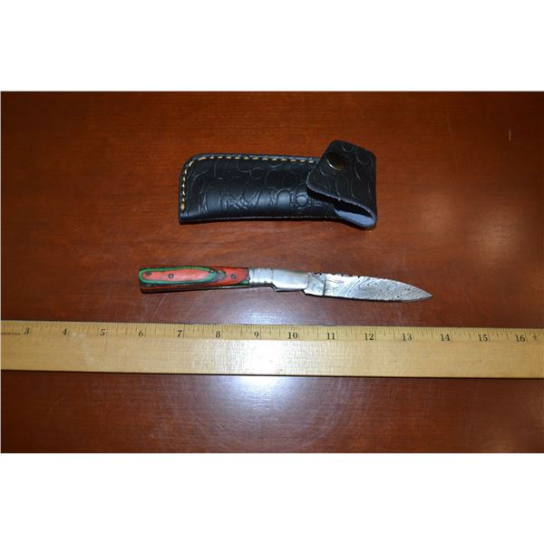 Hand Forged Damascus Steel Folder