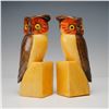 Image 2 : Pair of Owl Bookends Florentia Handmade in Italy Alabaster